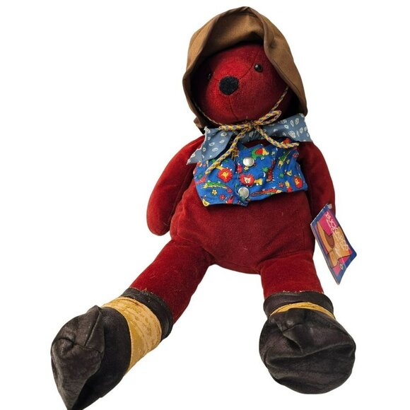 RUSS Stuffed Animal Berrie Buckaroo County USA TEDDY Bear Plush Original Tags - Picture 2 of 8